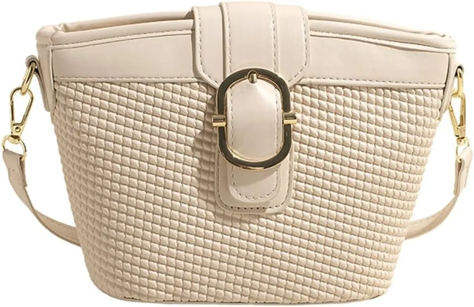 Womens Shoulder Crossbody Bag PU Leather Bucket Purse Small Totes Designer Handbag Cute Satchel Clutch 2024