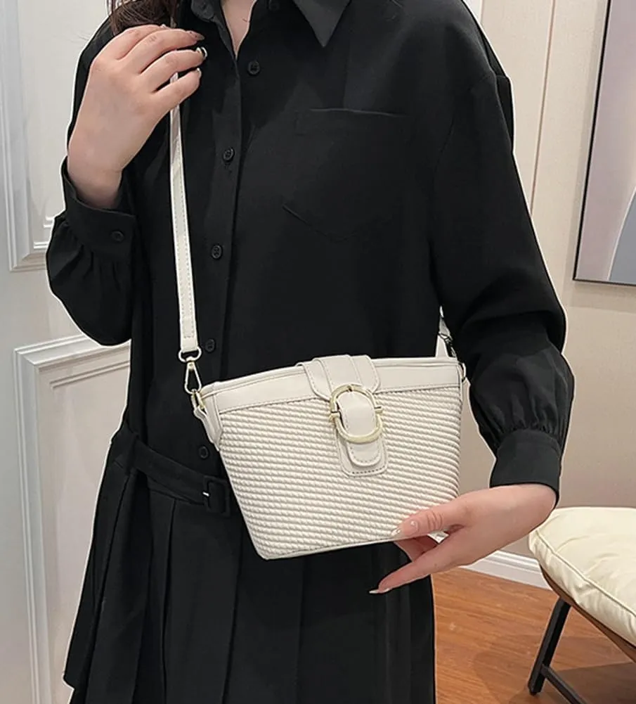 Womens Shoulder Crossbody Bag PU Leather Bucket Purse Small Totes Designer Handbag Cute Satchel Clutch 2024
