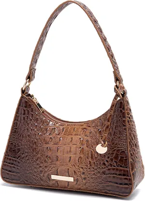 Women's Stylish PU Leather Shoulder Bags Vintage Crocodile Pattern Satchel Handbag Clutch Purse for Evening Partiesbag1507OWOISS