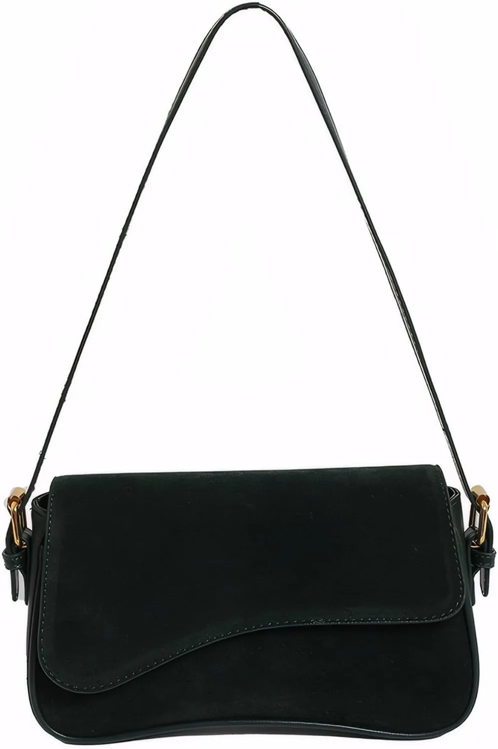 Womens Suede Flap Shoulder Bag Small Trendy Saddle Crossbody Purses