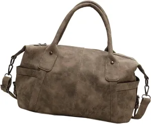 Womens Suede Shoulder Purse Trendy Hobo Handbag for Commuting Outdoor Dating
