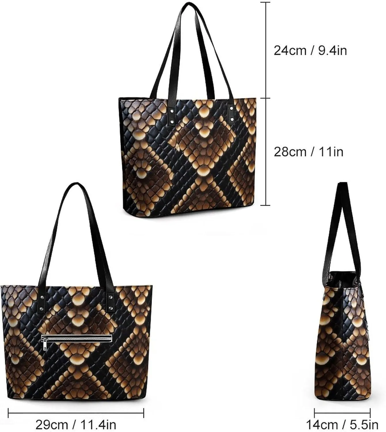 Women's Versatile Bucket Bag Soft PU Leather Trendy Shoulder Purse