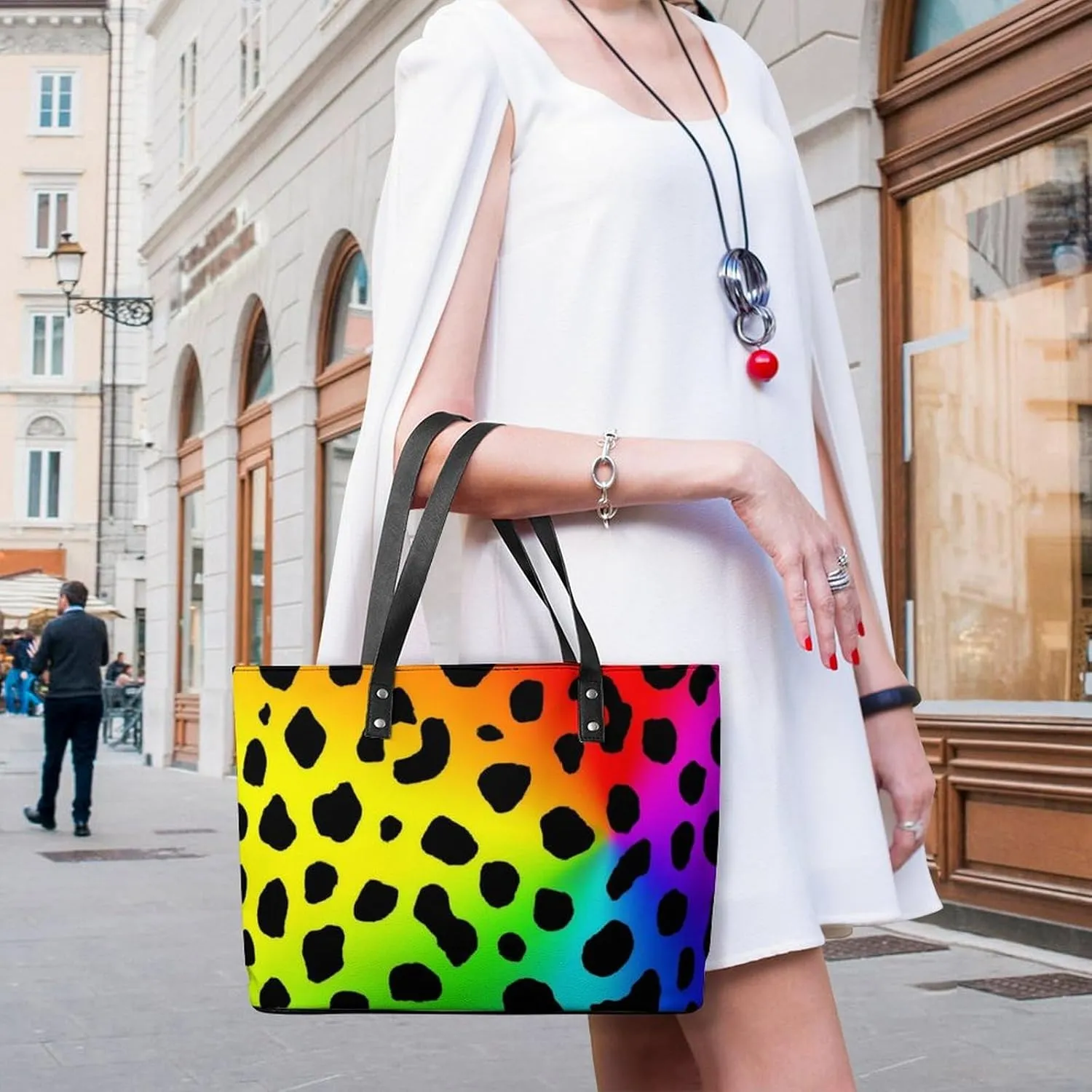 Women's Versatile Bucket Bag Soft PU Leather Trendy Shoulder Purse