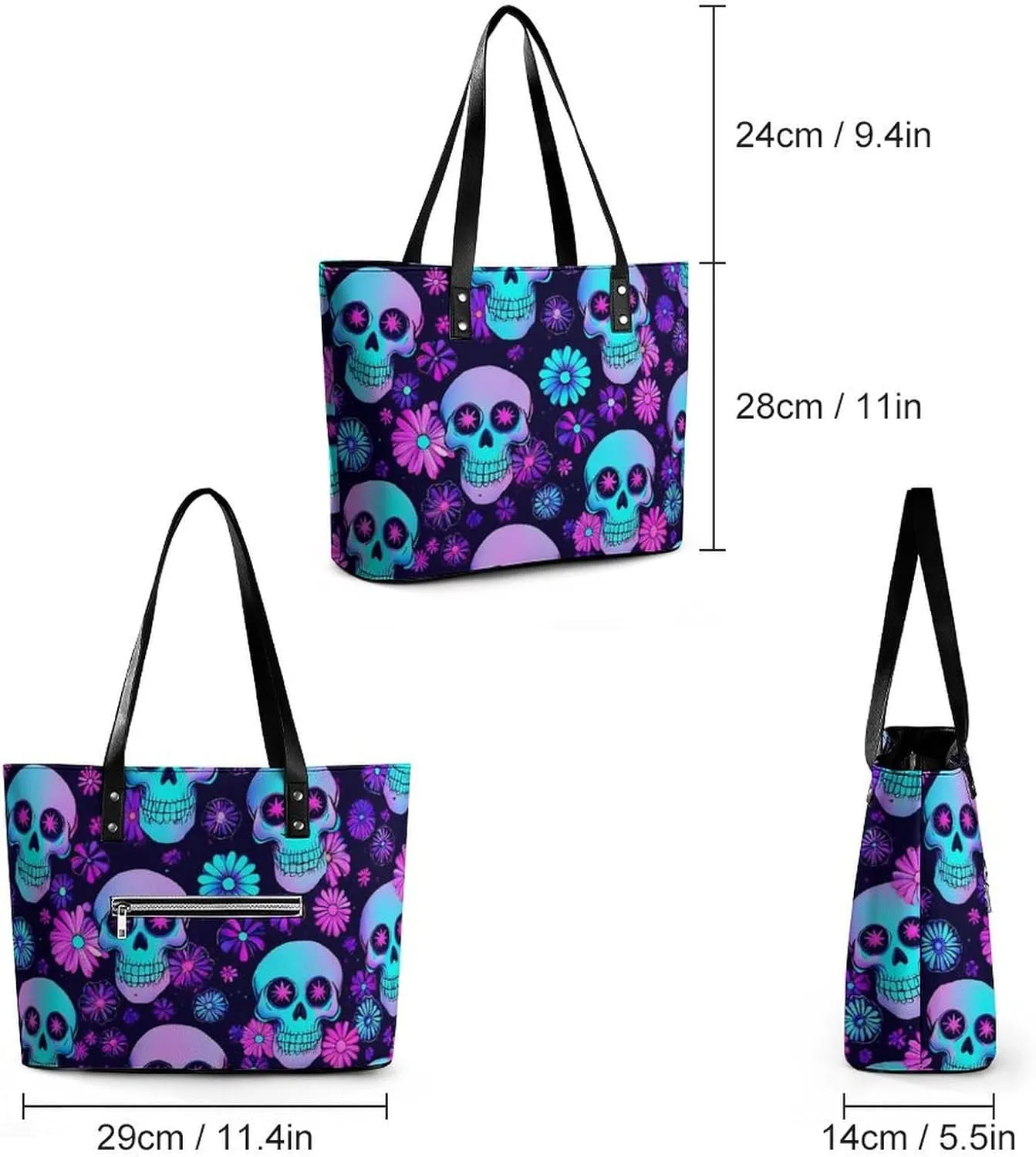 Women's Versatile Bucket Bag Soft PU Leather Trendy Shoulder Purse