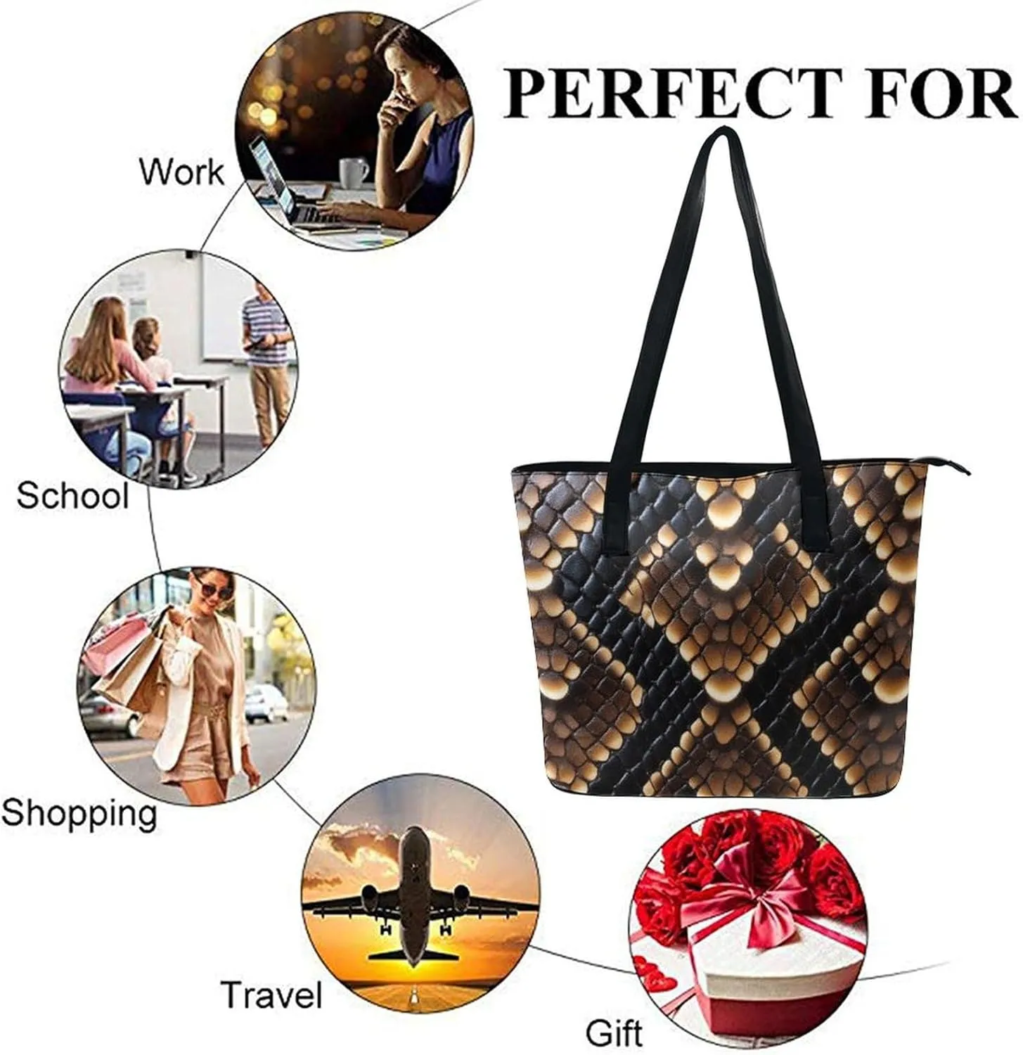 Women's Versatile Bucket Bag Soft PU Leather Trendy Shoulder Purse