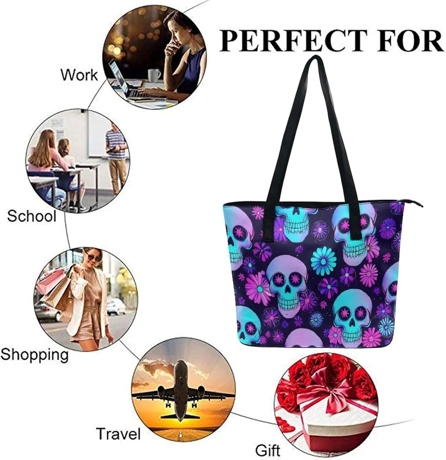 Women's Versatile Bucket Bag Soft PU Leather Trendy Shoulder Purse