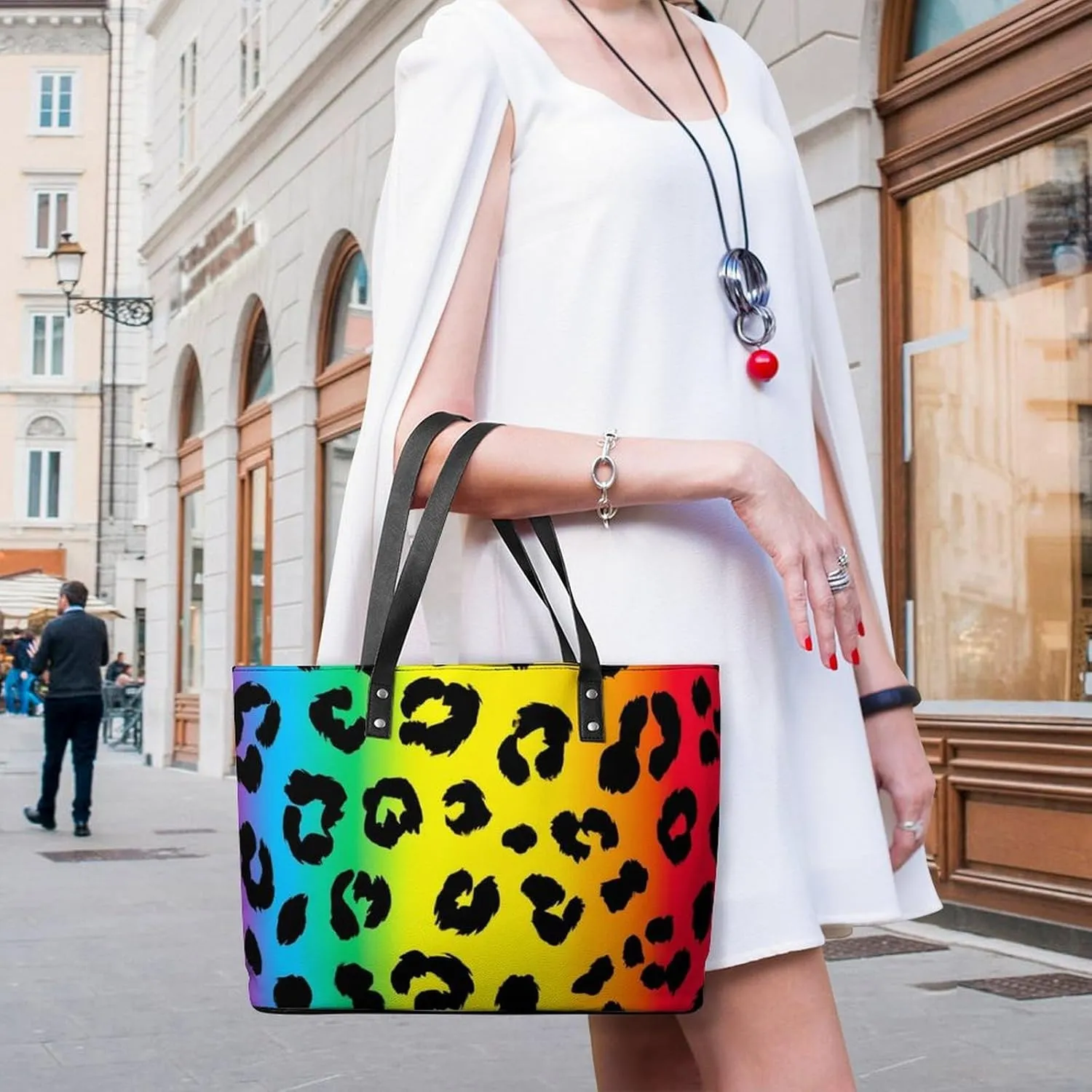 Women's Versatile Bucket Bag Soft PU Leather Trendy Shoulder Purse