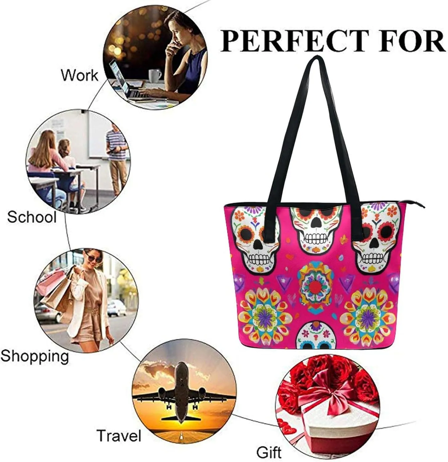 Women's Versatile Bucket Bag Soft PU Leather Trendy Shoulder Purse