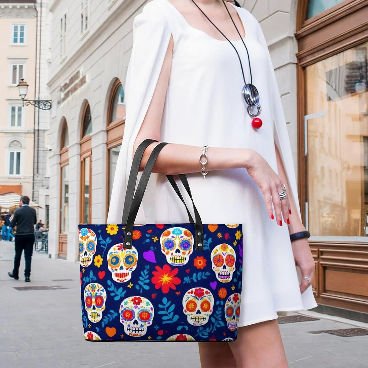 Women's Versatile Bucket Bag Soft PU Leather Trendy Shoulder Purse