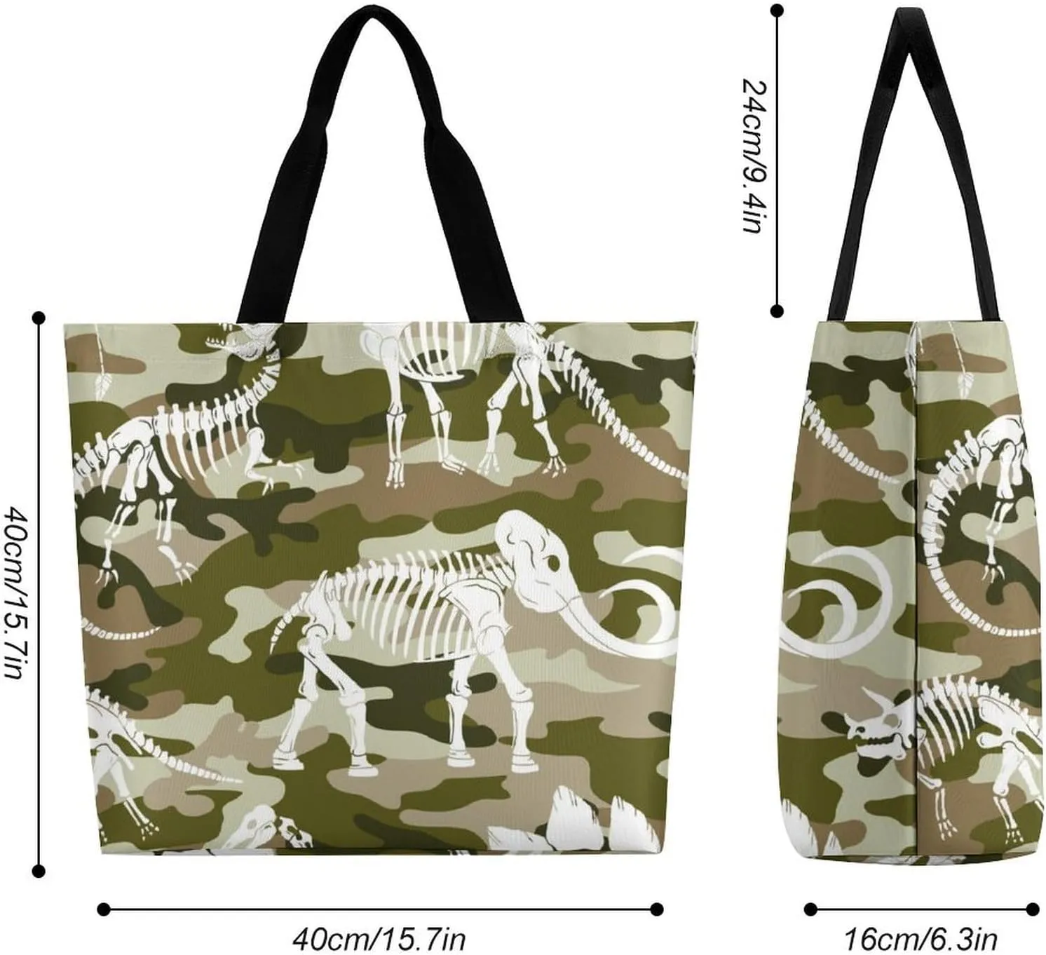 Wow-cool Women's Tote Bag Built-In Pockets Single Shoulder Tote Bag Interior Spacious Travel Shopping Bag