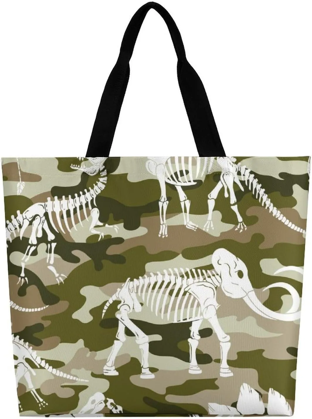 Wow-cool Women's Tote Bag Built-In Pockets Single Shoulder Tote Bag Interior Spacious Travel Shopping Bag