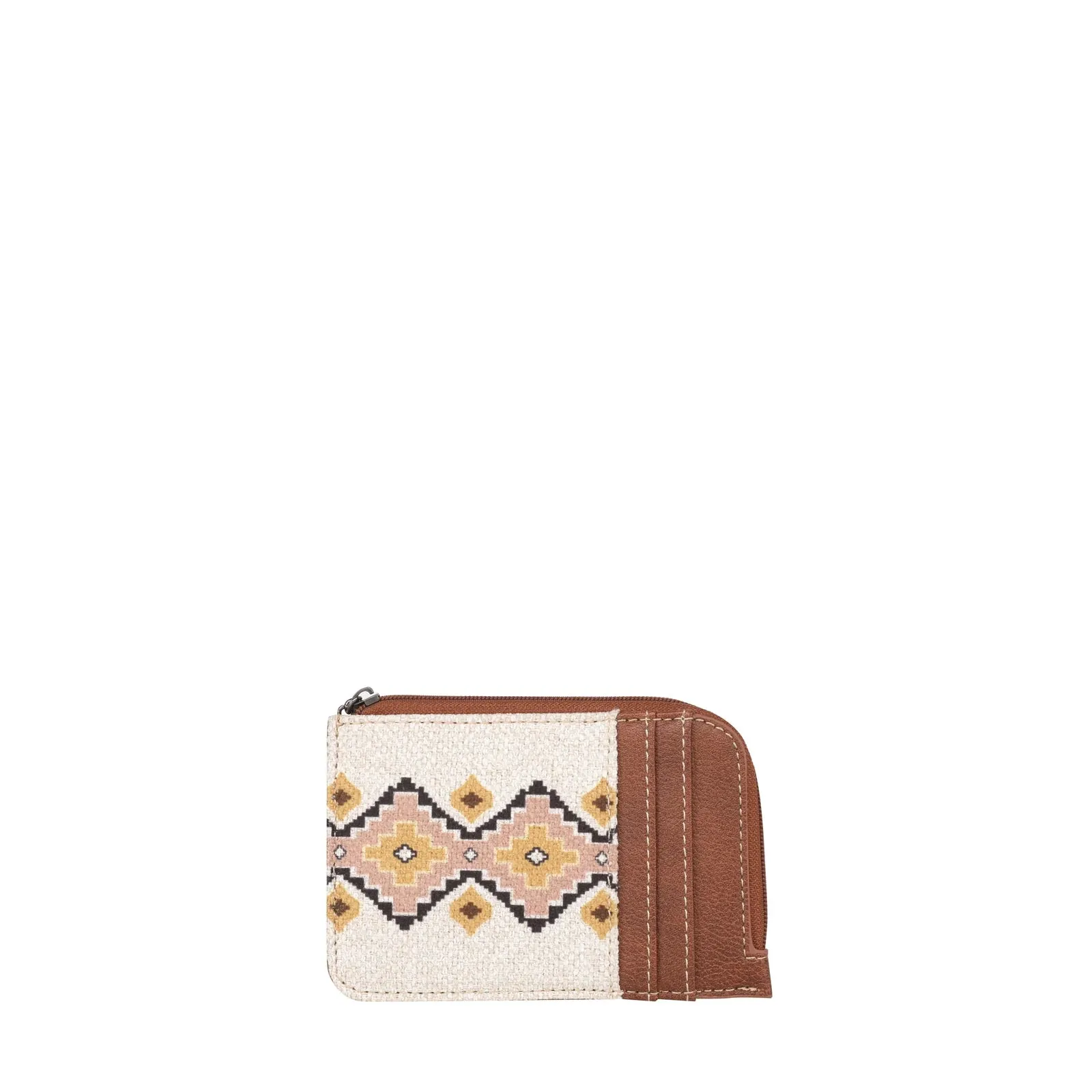 Wrangler Coffee Southwestern Art Print Mini Zip Card Case