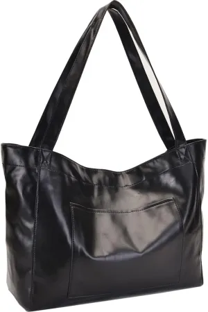 ZiMing Large Tote Bags Oversize Shoulder Bags Oil Wax Leather Handbags for Women Vintage Laptop Totes Weekender Bags